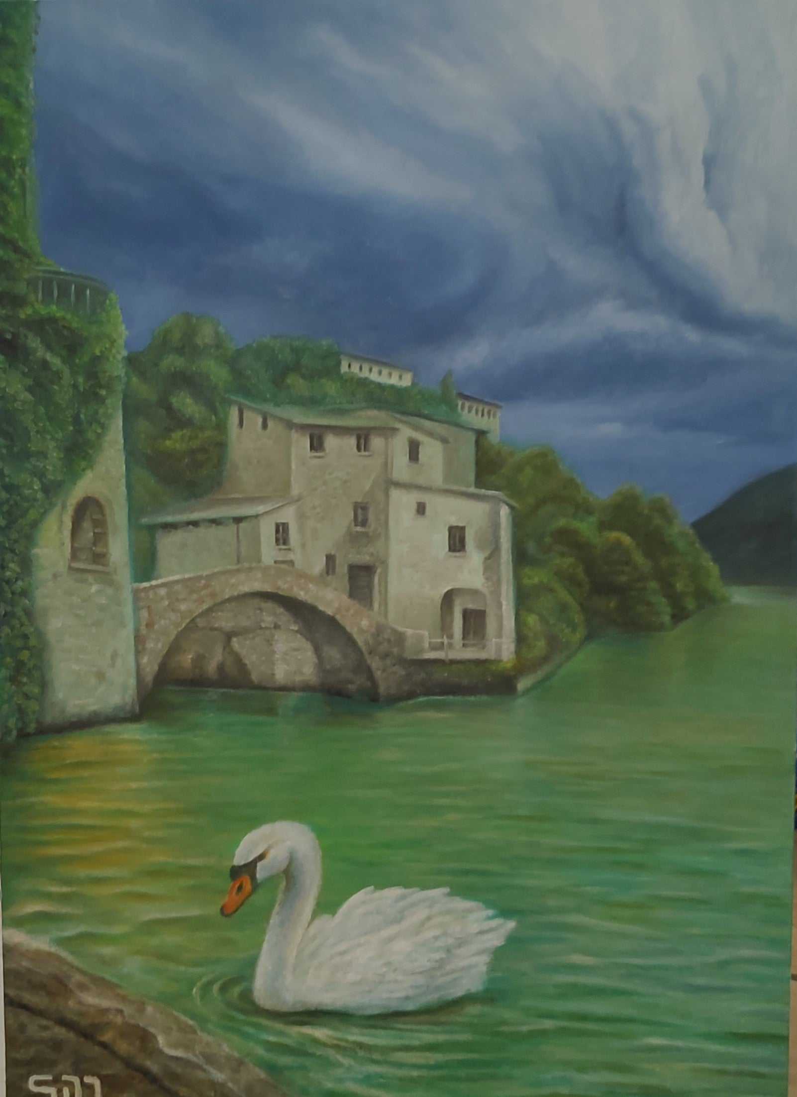 Tormenta en el lago