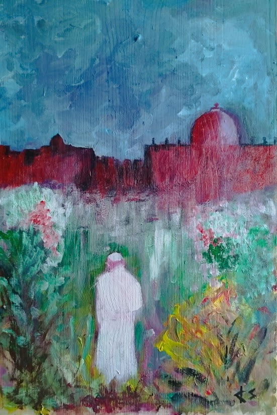THE POPE IN THE VATICAN GARDENS