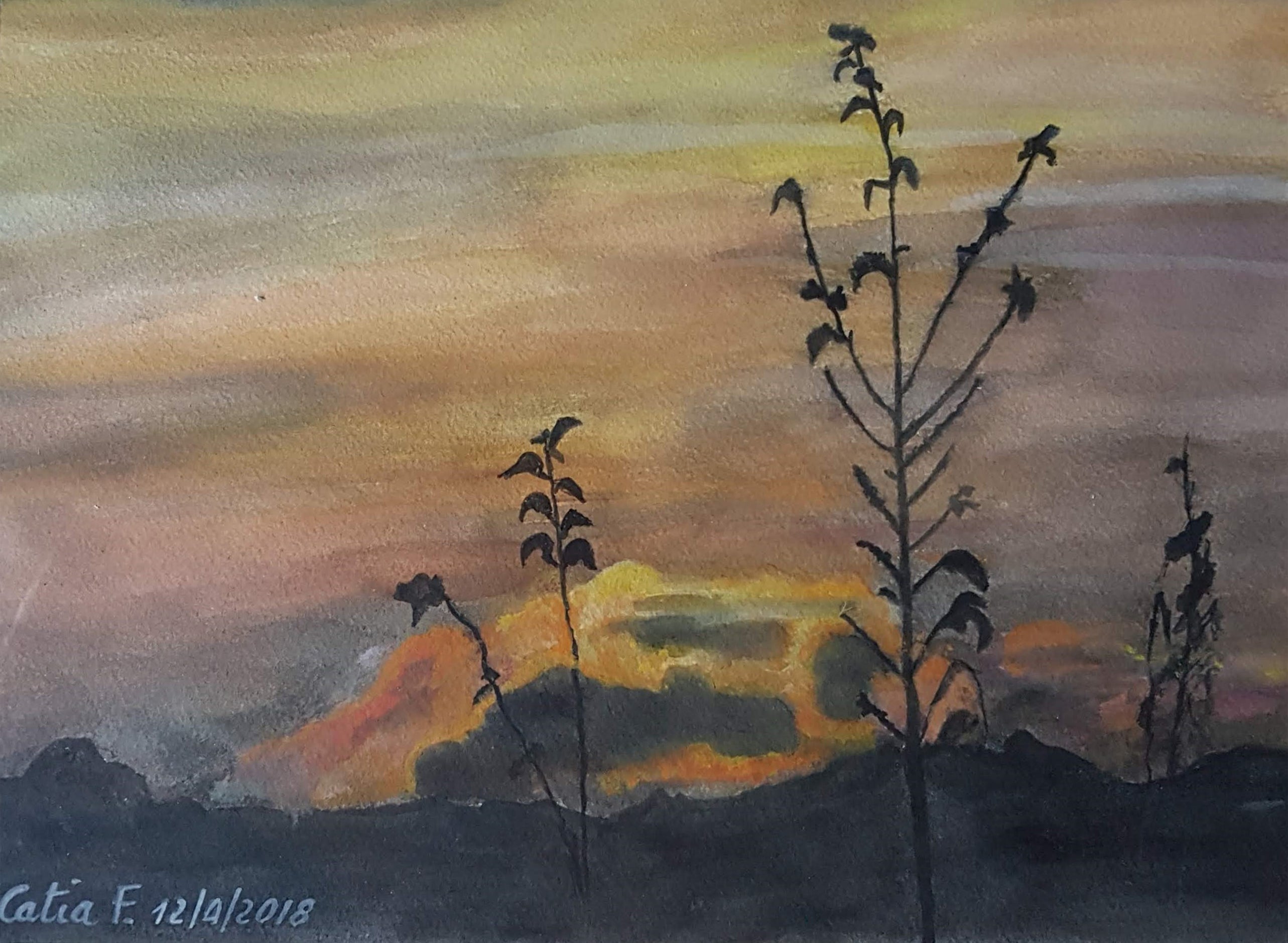 Catia Facchini - Tramonto in collina