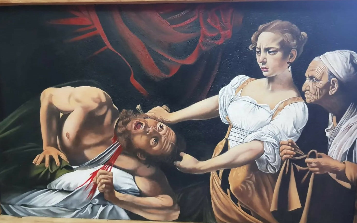 Copia de Caravaggio de "Judit y Holofernes"