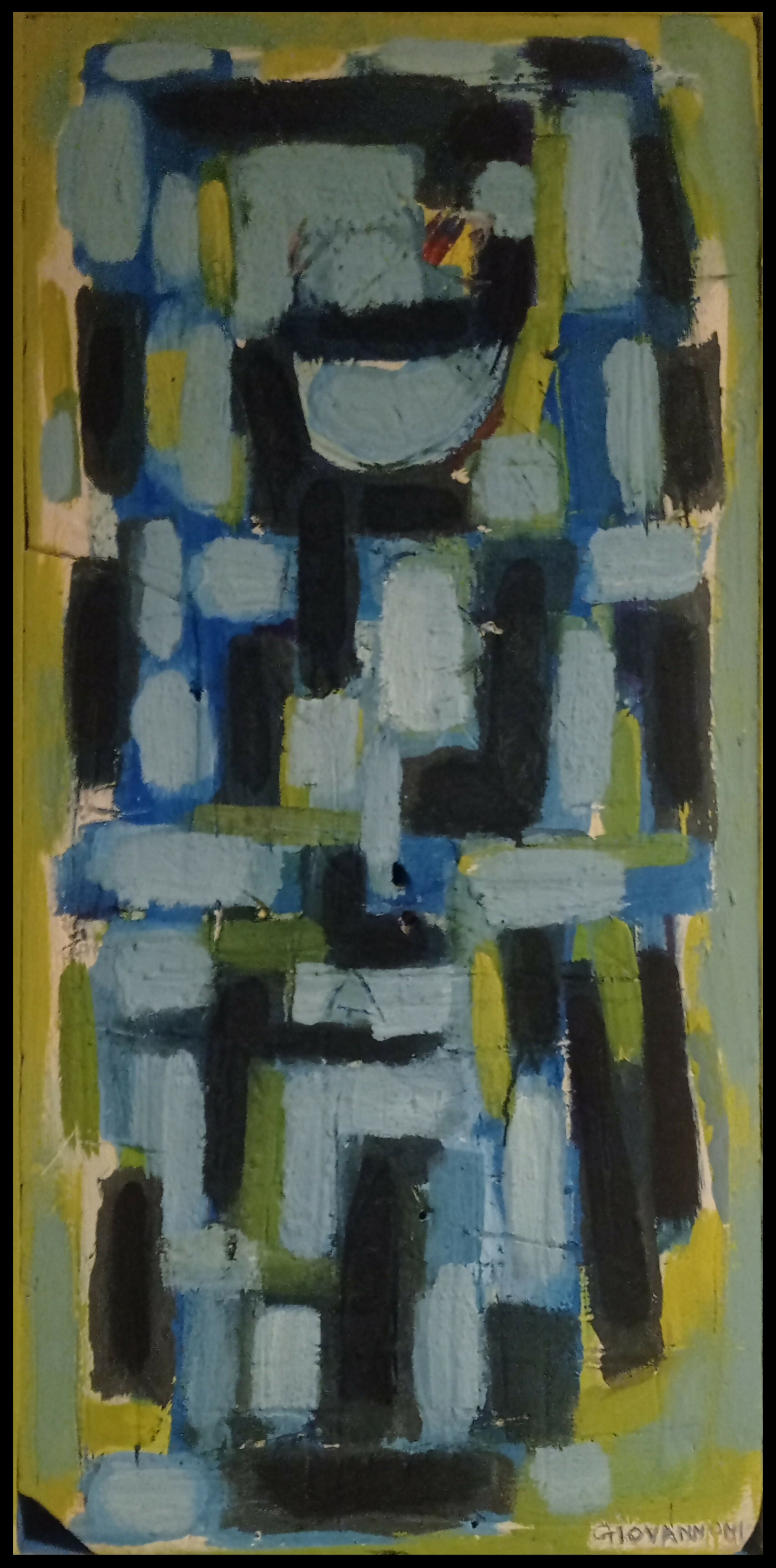 Movimento continuo di Gianfranco Giovannoni, pittura a pennello con acrilici e pigmenti su supporto materico