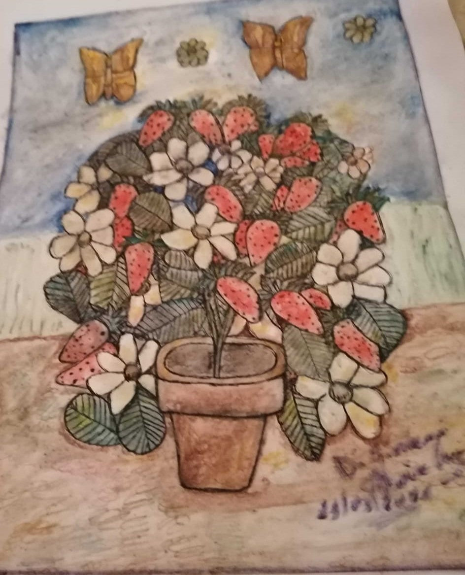 Vaso con fragoline