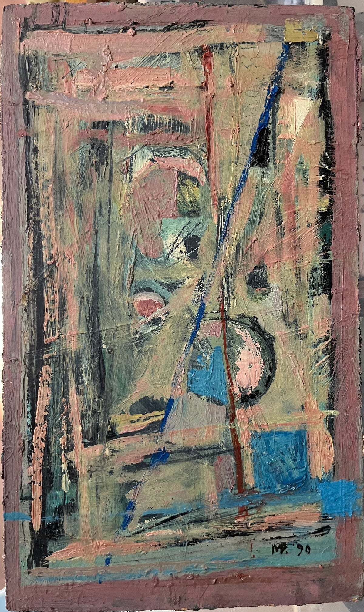 Senza titolo n.1 di Marcello Pasquini, olio, 17.5 x 30 cm