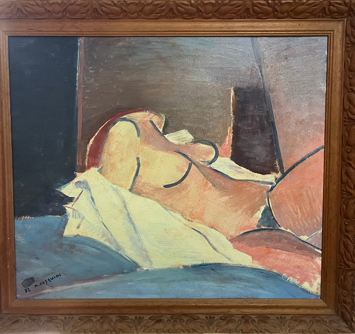 Nudo di Marcello Pasquini, opera a olio del 1982