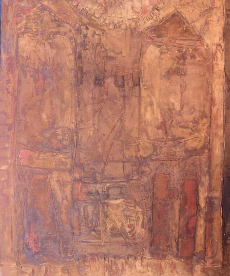 Senza titolo, serie Materici, pittura a spatola di Giovanni Pittoni, 85 × 100 cm