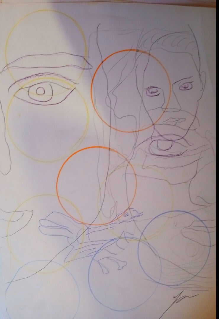 Proiezioni emozionali, tecnica mista su tela di Enrico Frandino, 33 x 48 cm