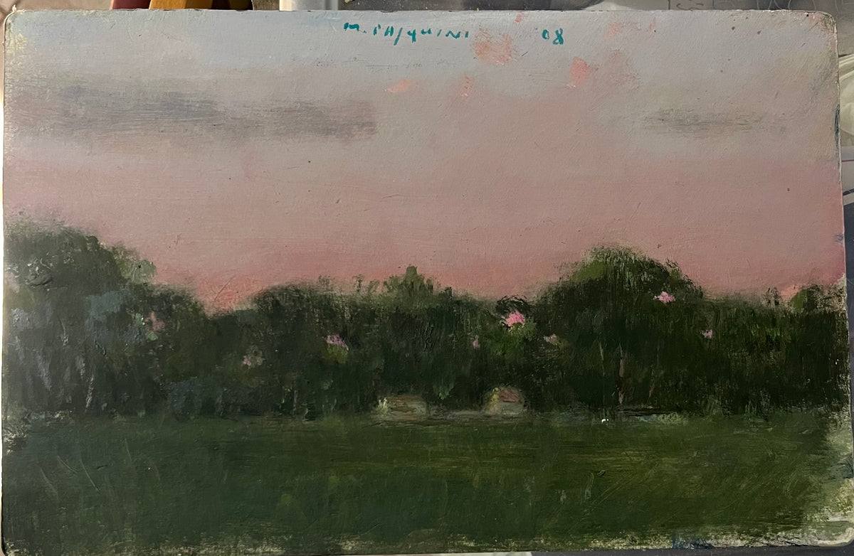 Tramonto di Marcello Pasquini, olio, 29 x 19 cm