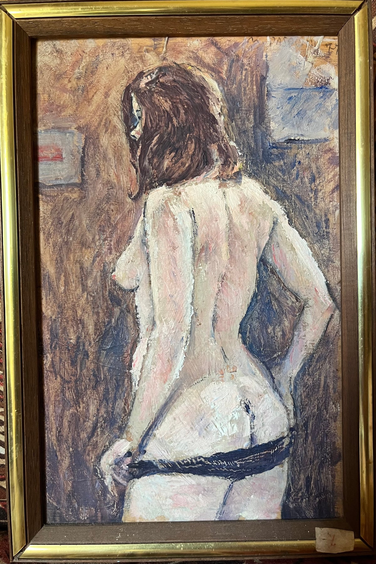 Figura 11’ di Marcello Pasquini, olio su tavola, 17 x 27 cm