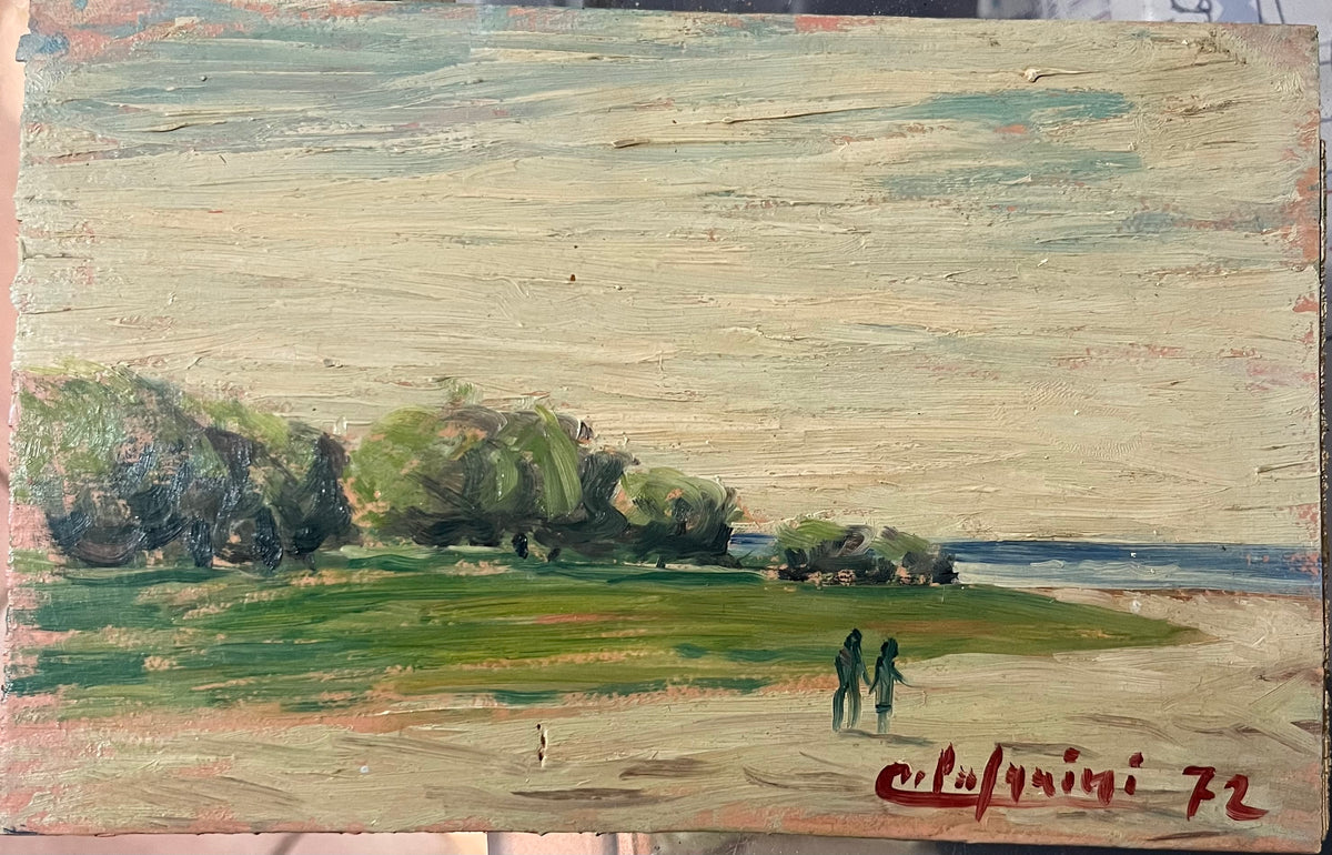 Senza titolo di Marcello Pasquini, olio su tavola, 20 x 13 cm