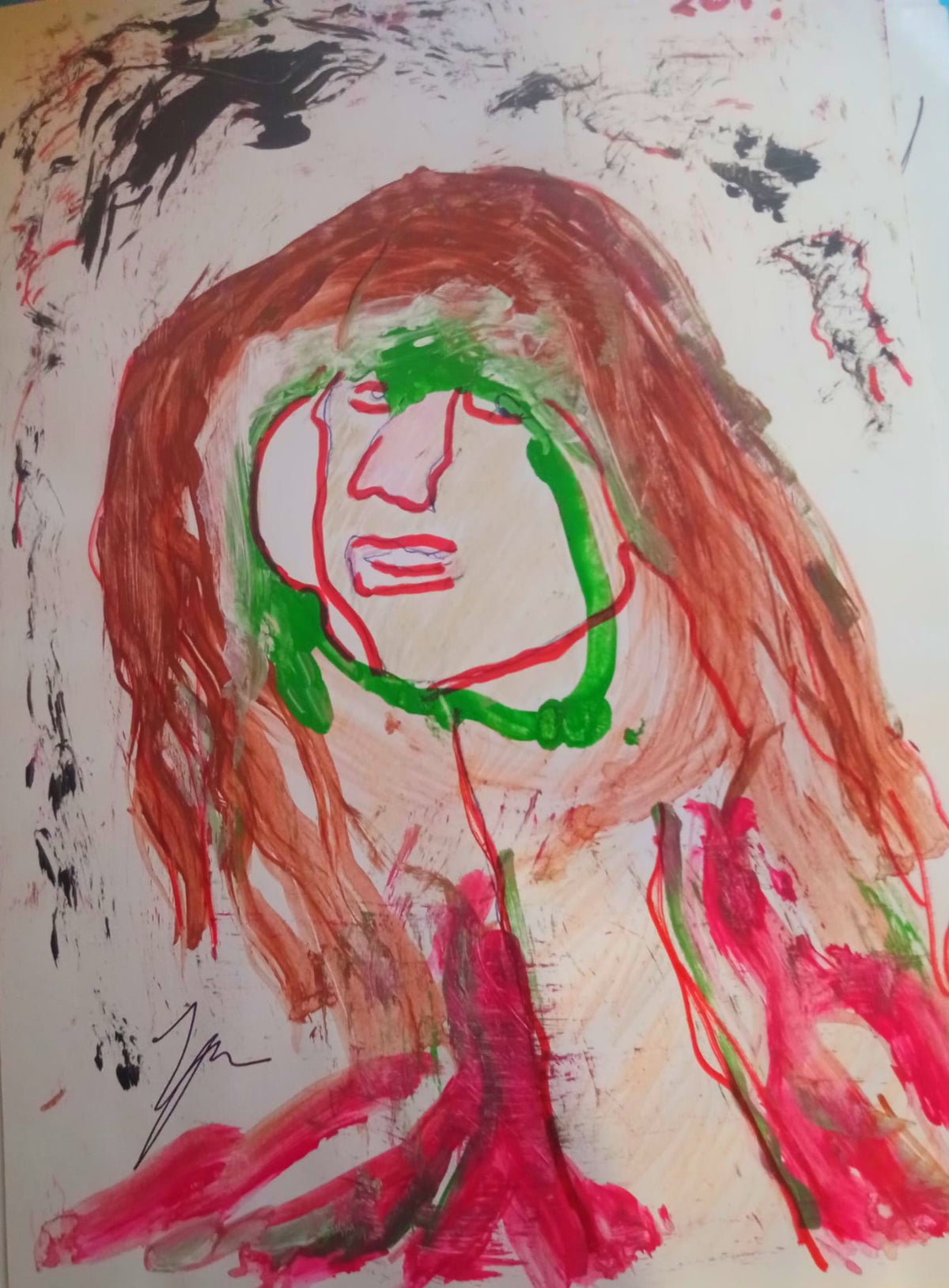 Lei, tecnica mista su tela di Enrico Frandino, 30 x 70 cm