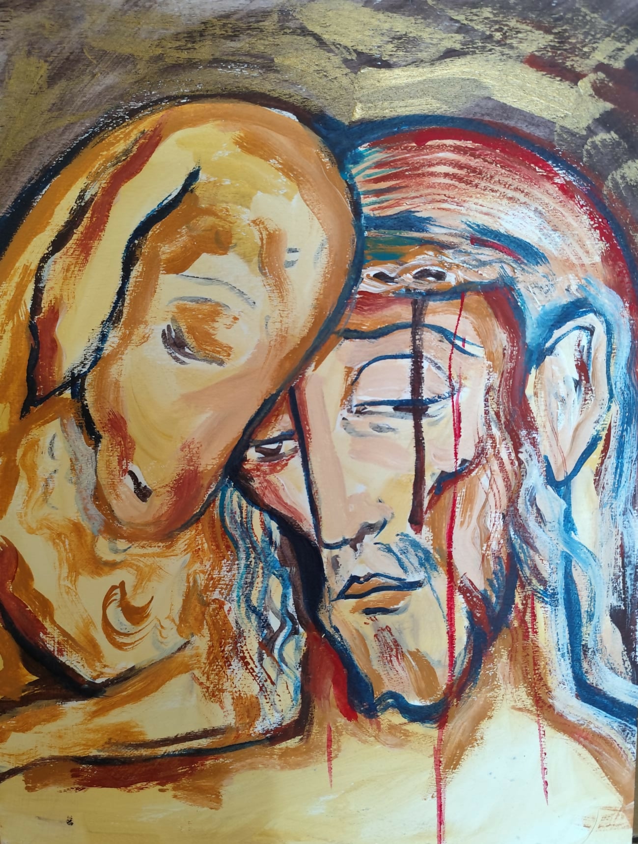 Copia icona di Ikko Arguello – Acrilico su tavola – Tiziana Briganti