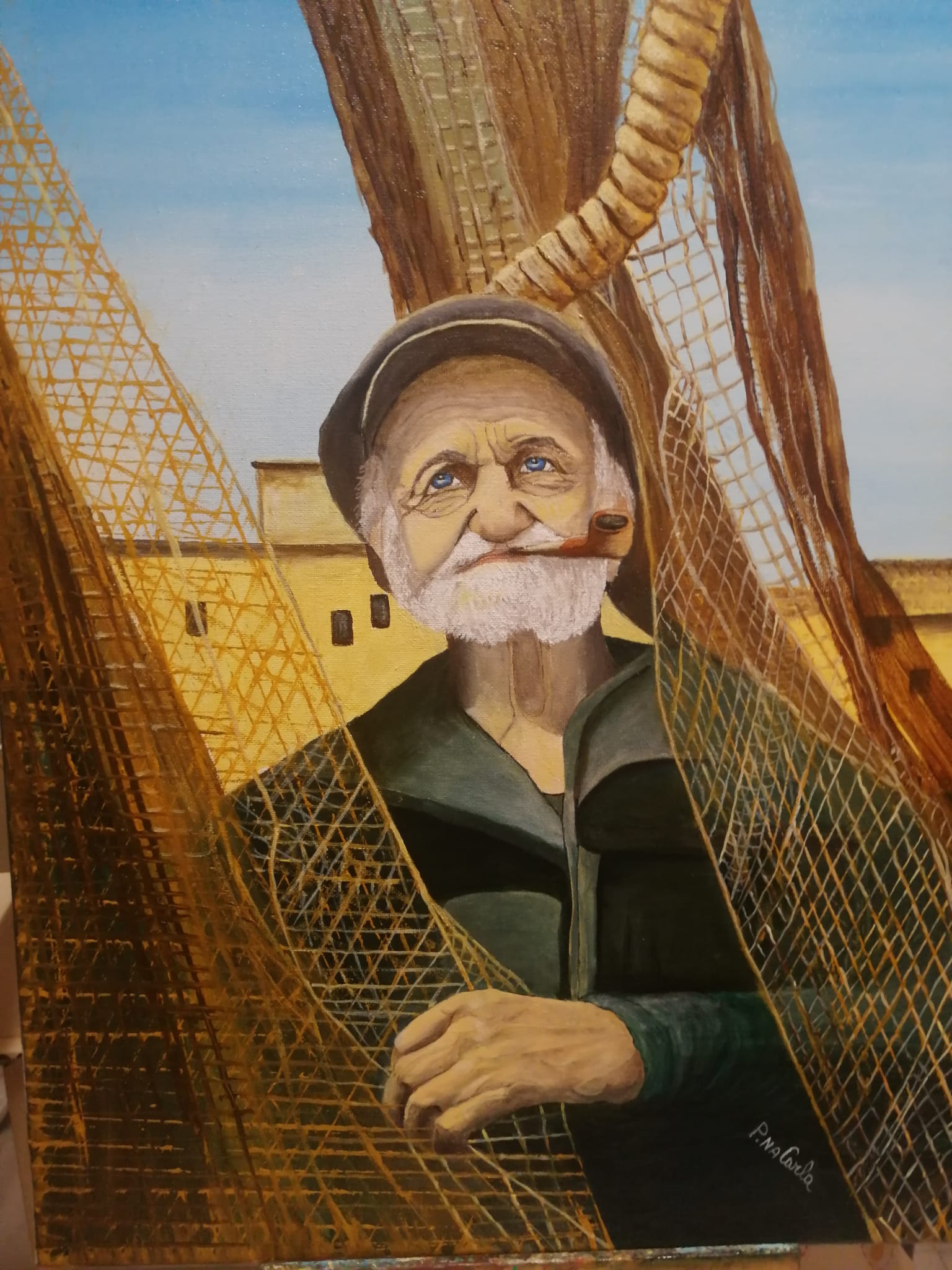 pescatore della bassa - fiume Po