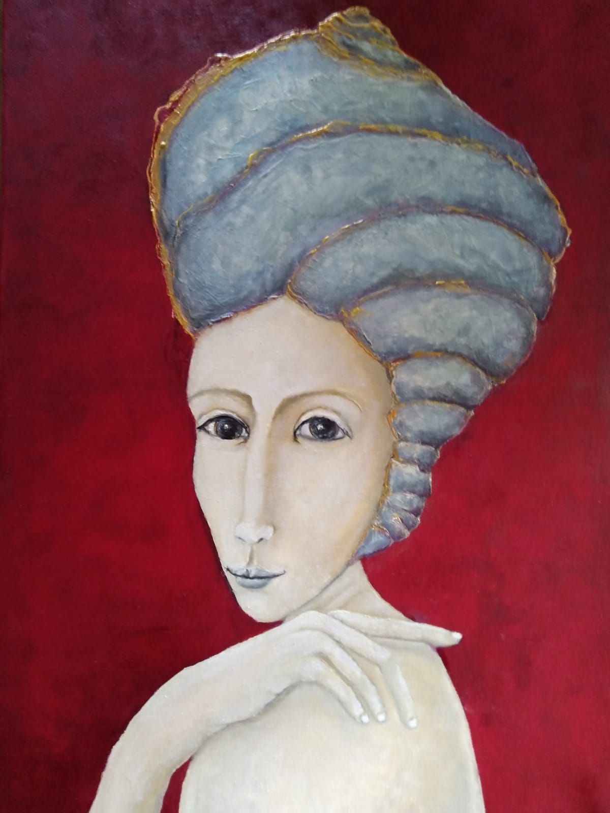 Mujer con una concha