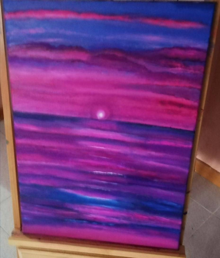 I colori di un tramonto nel mare