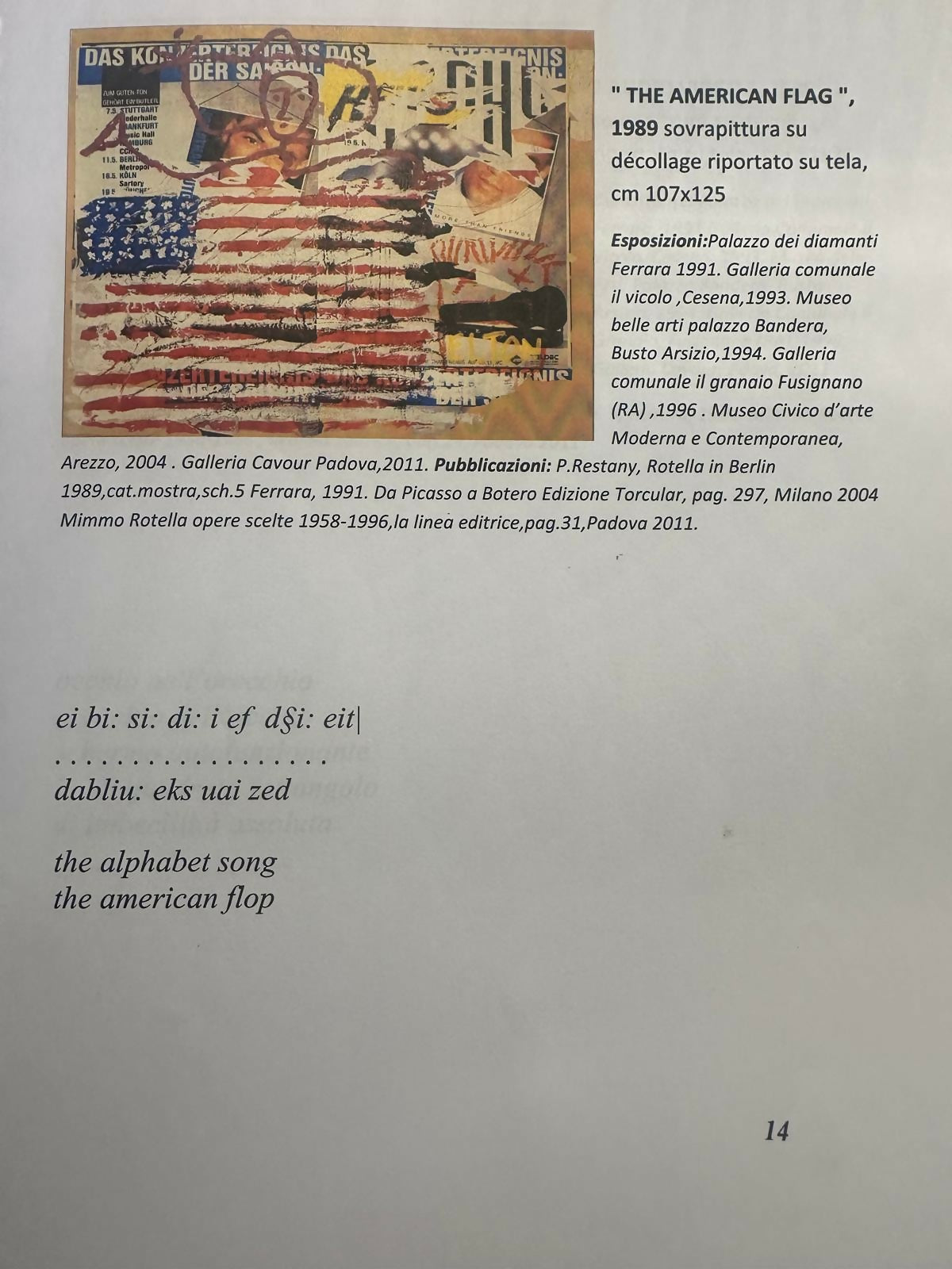 The american flag - Mimmo Rotella