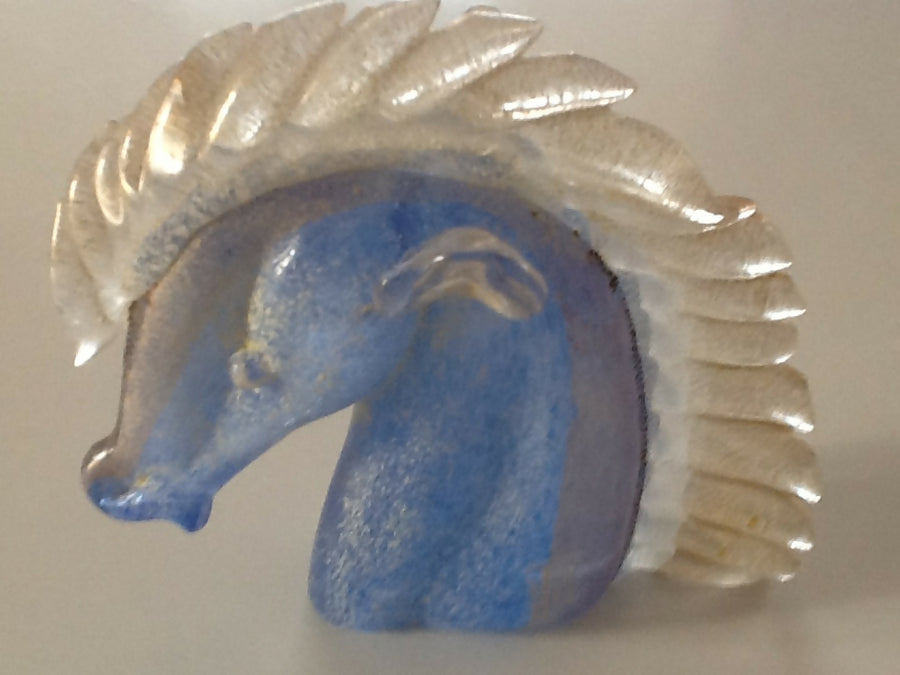 Testa di cavallo in vetro di Murano