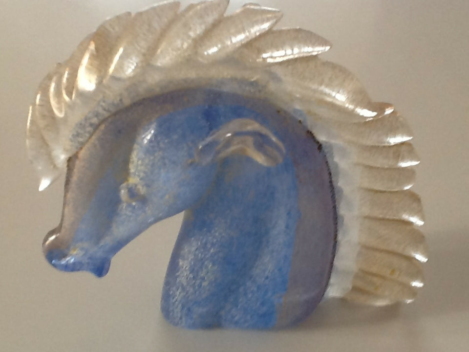 Testa di cavallo in vetro di Murano