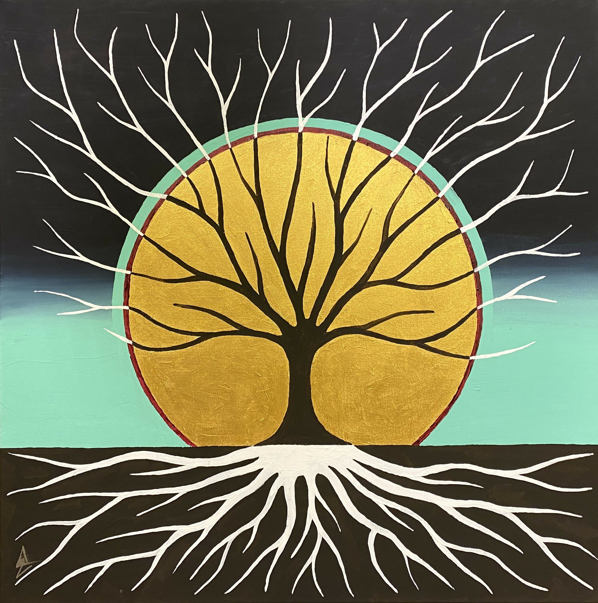 Albero della vita dipinto da Anette Zeltner