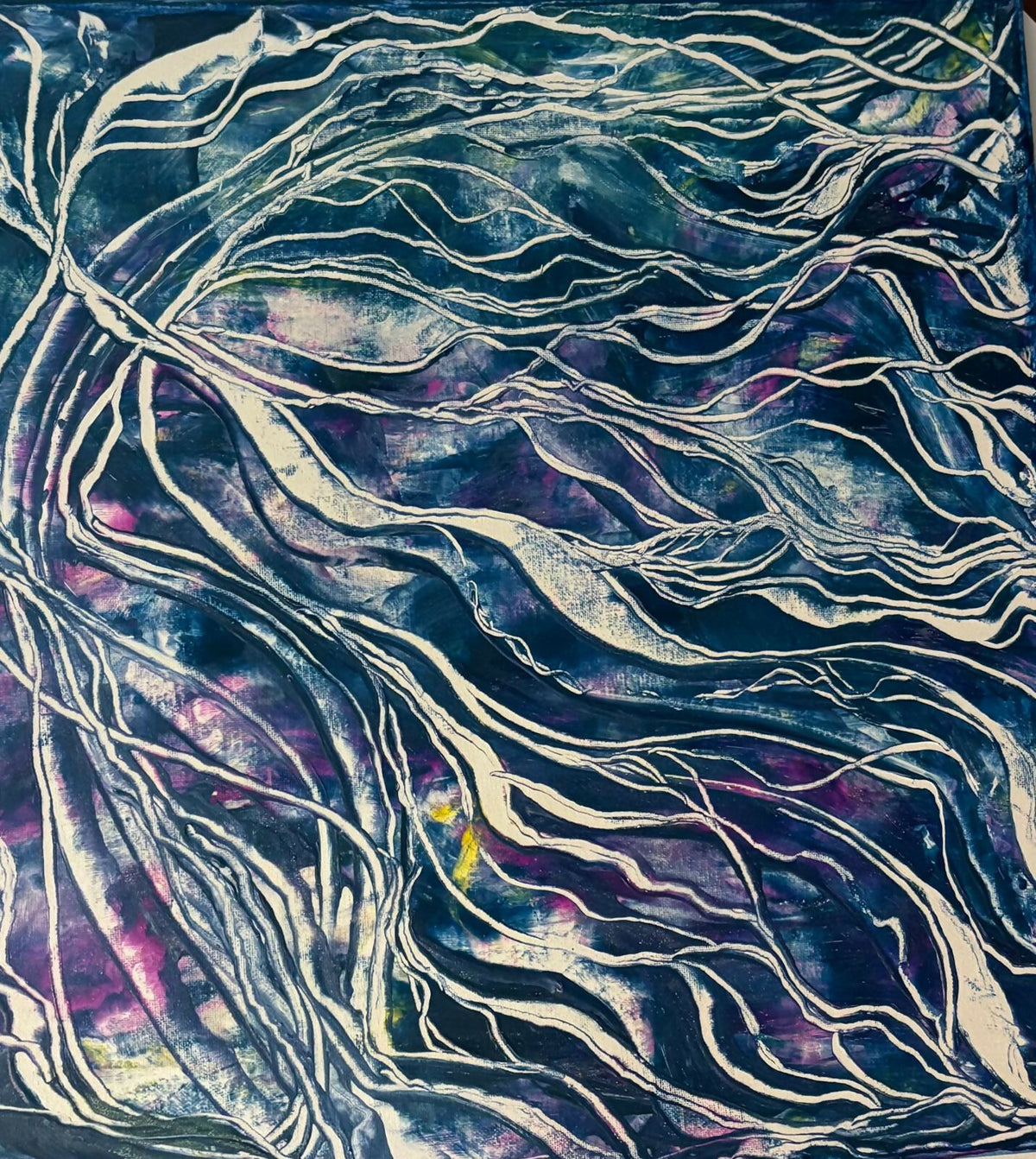 Fondo marino, di Rita Pugliese, Olio su tela, 50 x 50 cm