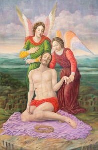 Taizo Hiraga – Cristo morto con gli angeli